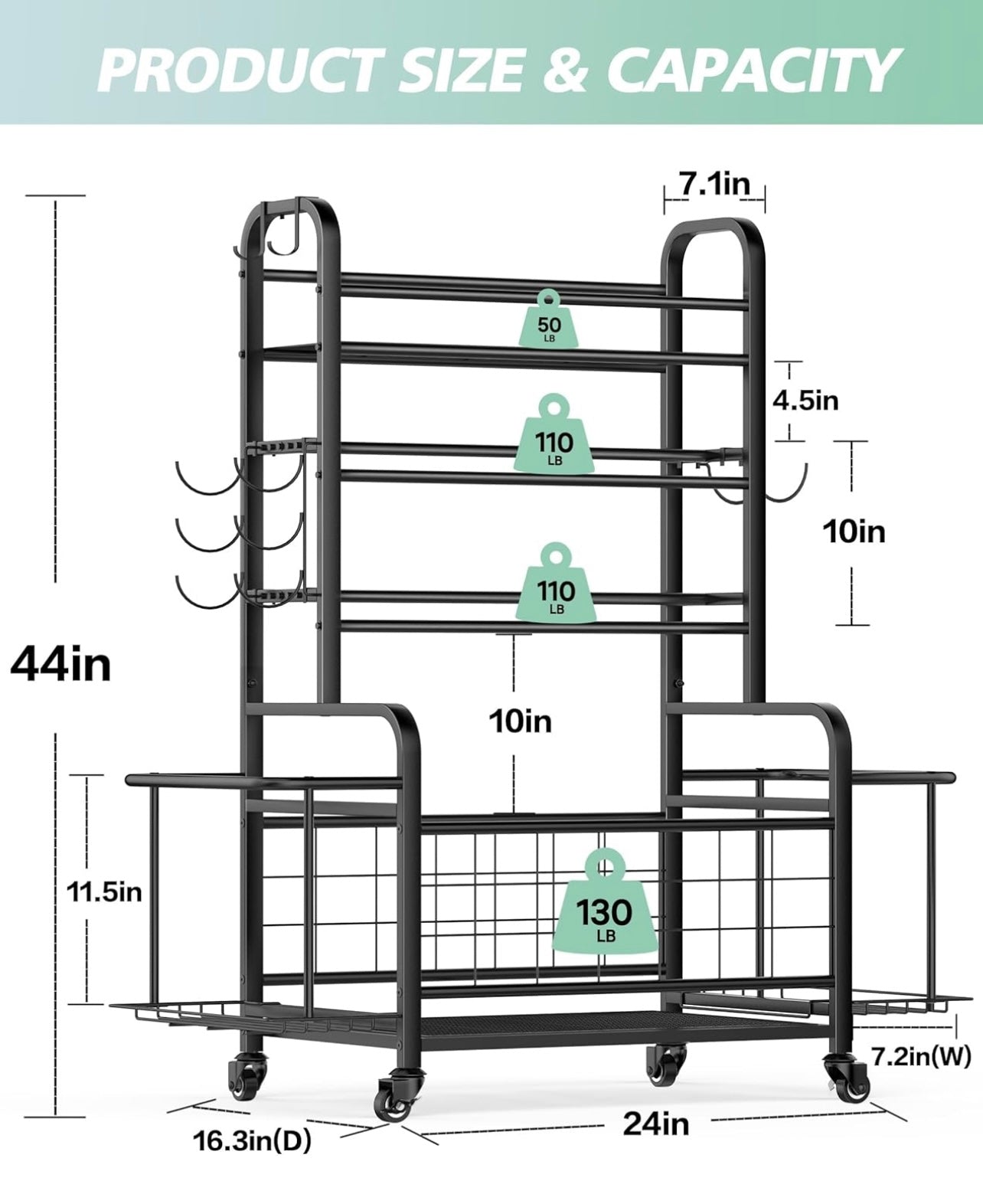 All-In-One Sports & Gym Equipment Storage Rack