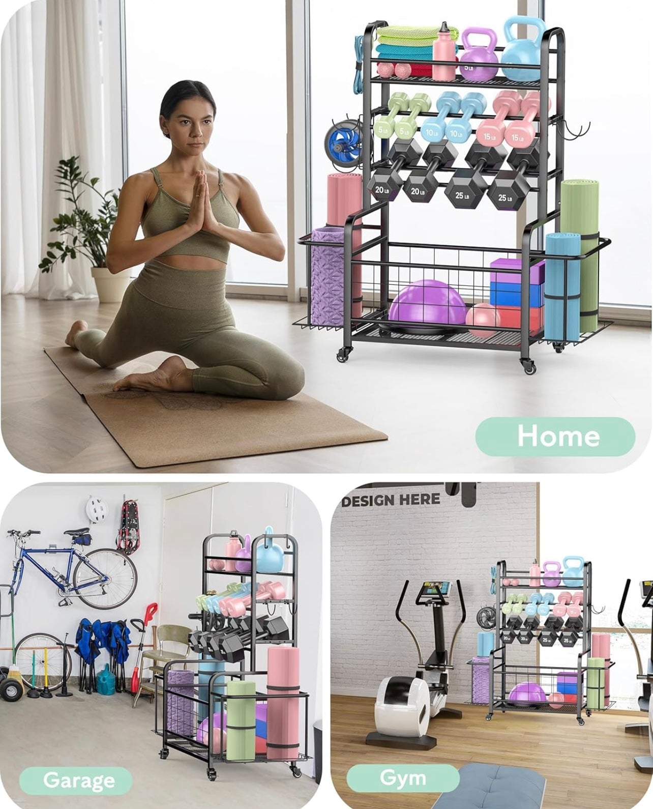 All-In-One Sports & Gym Equipment Storage Rack